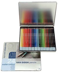 Bruynzeel Van Gogh Aquarellstifte Set 24 Farben - Künstlerqualität