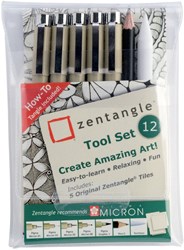 Sakura Zentangle Toolset kreative Fineliner 12-teilig schwarz