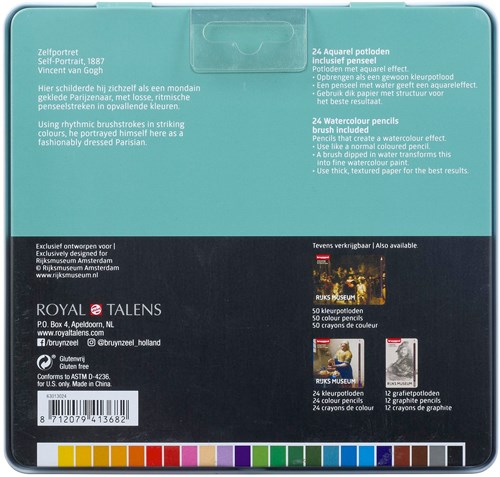 Bruynzeel Aquarellstifte Set Rijksmuseum 24 Farben Van Gogh Dose-2