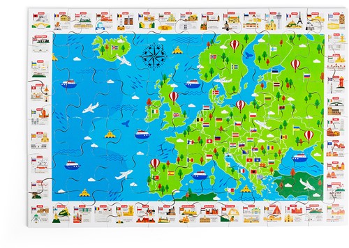 Bigjigs Europäische Wahrzeichen Bodenpuzzle