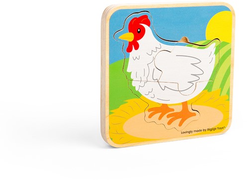 Bigjigs Lebenszyklus-Puzzle Huhn
