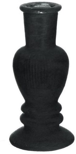 Kandelaar Vase Samt Schwarz Dekoration Rund Kunststoff 6cm