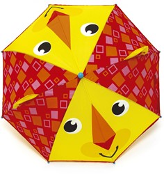 Fisher-Price Kinderregenschirm Löwe gelb-rot 70 cm - fröhlicher Tierregenschirm