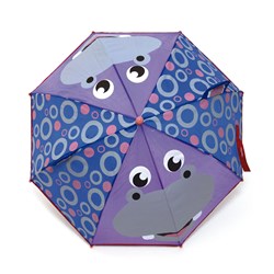 Fisher-Price Kinderregenschirm Nilpferd - fröhliches Regenzubehör 70 cm