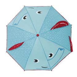 Fisher-Price Kinderregenschirm Elefant - blau rot - 70 cm - Regenschirm