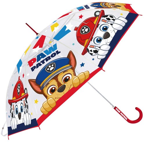 Lobbes Regenschirm Paw Patrol transparent - Kinder Regenschutz Schirm-3