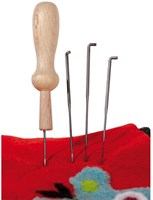 Filges Filznadel-Set - Holzhalter und 4 Filznadeln