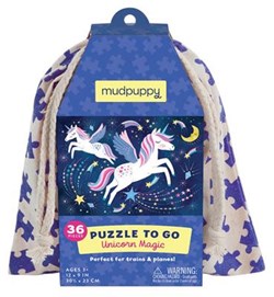 Mudpuppy Puzzle Einhorn Magie Reise-Puzzle - 36 Teile Karton