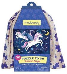 Mudpuppy Puzzle Einhorn Magie Reise-Puzzle - 36 Teile Karton