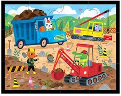Mudpuppy Puzzle Baustelle - Bauspielzeug Puzzle 48 Teile