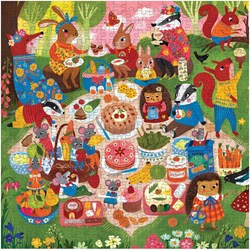 Mudpuppy Puzzle Tiere - Waldpicknick 500 Teile FSC Karton