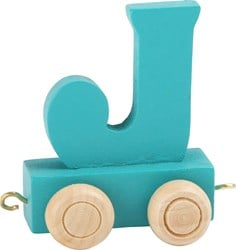 Small Foot - Houten Lettertrein Kleur - J