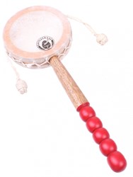 Kids at Work Holzmusikinstrument Damru für Kinder Musikspaß