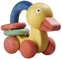 nic Holz Greifspielzeug Ente Bio Multicolor Baby