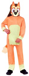 Kinderkostüm Jumpsuit Bluey Bingo Verkleidung mit Maske 4-6 Jahre