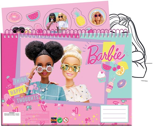Barbie Malblock mit Stickern - 40 Blatt kreatives Spielzeug