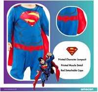 Amscan Superman Kinderkostüm - Superhelden Verkleidung 12-18 Monate-2