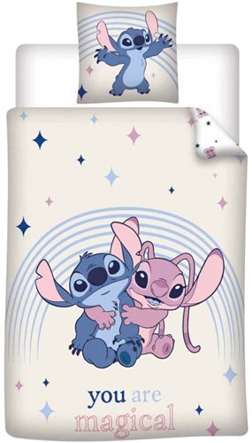 Lobbes Kinder-Bettwäsche Stitch magisch 140x200 cm Polycotton