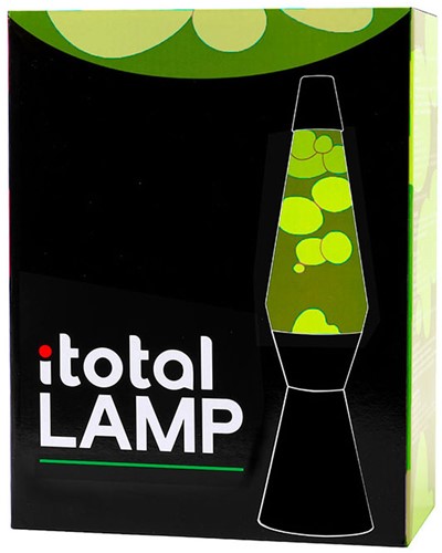 Lavalamp Zwart/Groen, 40cm