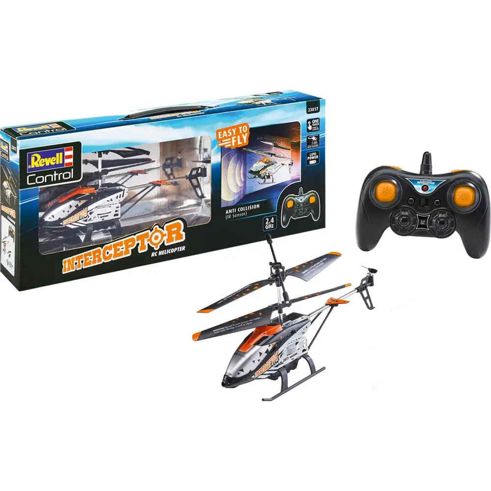 Revell RC Helikopter Interceptor - Anti Collision - 3-Kanal - 24 cm