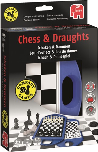 Jumbo Schach & Damespiel Reisespiel
