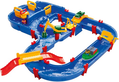 Aquaplay Mega Brücke Wasserbahn Set 1528 - Outdoor-Spielzeug für Kinder