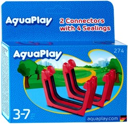 AquaPlay-Anschlussstück mit Gummidichtungen - 2 Stück
