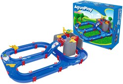 Aquaplay Wasserspielbahn mit Kran und Wasserpumpe - bunte Wasserbahn für Kinder