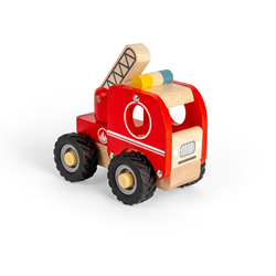 BigJigs Feuerwehrwagen Holzspielzeug - Mini Feuerwehrauto