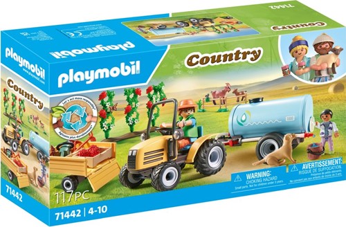 Tractor Met Aanhanger En Watertank