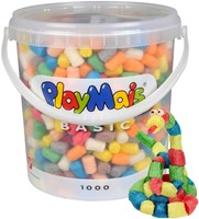 PlayMais Basic 1000 Bastelset für Kinder ab 3 Jahren | Basteleimer mit über 1000 Stück zum Basteln | Natürliches Spielzeug | Fördert Kreativität & Motorik | Geschenk für Mädchen & Jungen-2