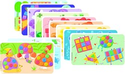 PlayMais Bastelkarten Formen und Farben - Lernspielzeug 24 Stück