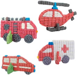 PlayMais Feuerwehr Bastelset Karten verzieren Karton kreativ