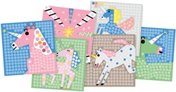 PlayMais Bastelset Mosaik Einhorn Karten buntes kreatives Spielzeug
