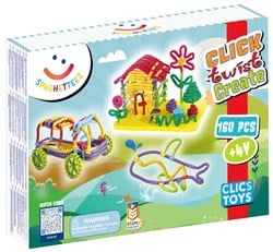 Clics Bauspielzeug Spaghetteez 160 Stück flexible Stäbchen kreativ