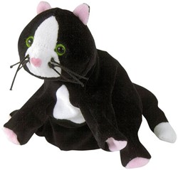 Beleduc Handpuppe Katze - schwarz - Handpuppe für Kinder