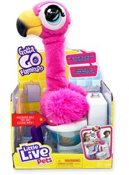 Spectron Flamingo interaktives Kuscheltier Spielzeug mit Geräuschen und Aufnahmefunktion