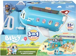 Moose Bluey Flugzeug Spielset 3-in-1 mit Geräuschen und Zubehör