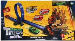 KiddyGo Rennbahn Spielzeug mit Looping und Flammen im kleinen Format