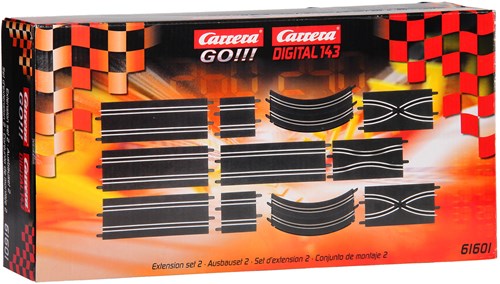 Carrera Rennbahn Erweiterungsset - GO!!! 11-teilige Streckenteile 1:43-2