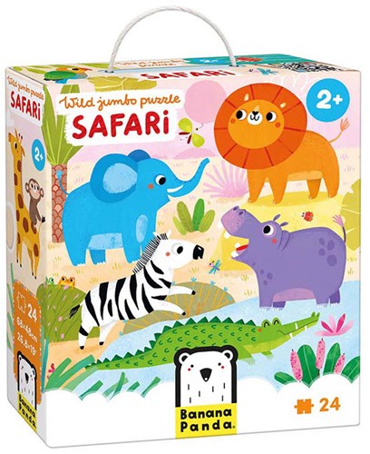 Banana Panda Puzzle Safari Tiere - Wild Jumbo 24 Teile aus Karton