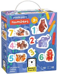 Banana Panda Lernpuzzle Zahlen und Tiere 20-teilig für Kleinkinder