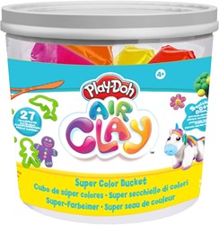 Play-Doh Knetspielzeug Air Clay Super Color Bucket 27-teiliges Set