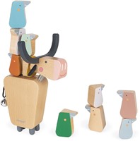Janod J08047 Balance-Spiel aus Holz „Büffel“ -Geschicklichkeitsspiel Entwicklung von Feinmotorik und Konzentration-FSC-zertifiziertes Massivholz-Ab 3 Jahren
