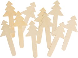 Eduplay Holz Bastelstäbchen Weihnachtsbäume 10er Set - kreatives Bastelspielzeug