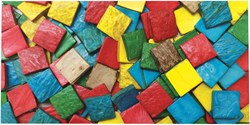 Eduplay Holz Mosaik Quadrate Bastelmaterial Kokosnuss 150g