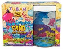 Tuban hydrophober Sand - Lernspielzeug Set mit Aquarium und 5 Farben