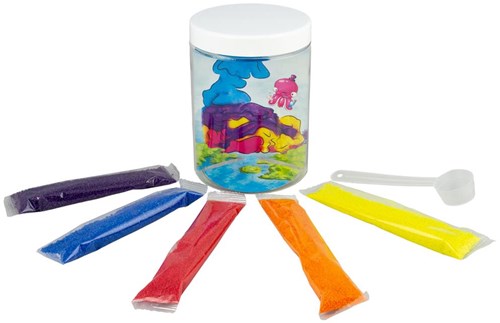 Tuban hydrophober Sand - Lernspielzeug Set mit Aquarium und 5 Farben-2