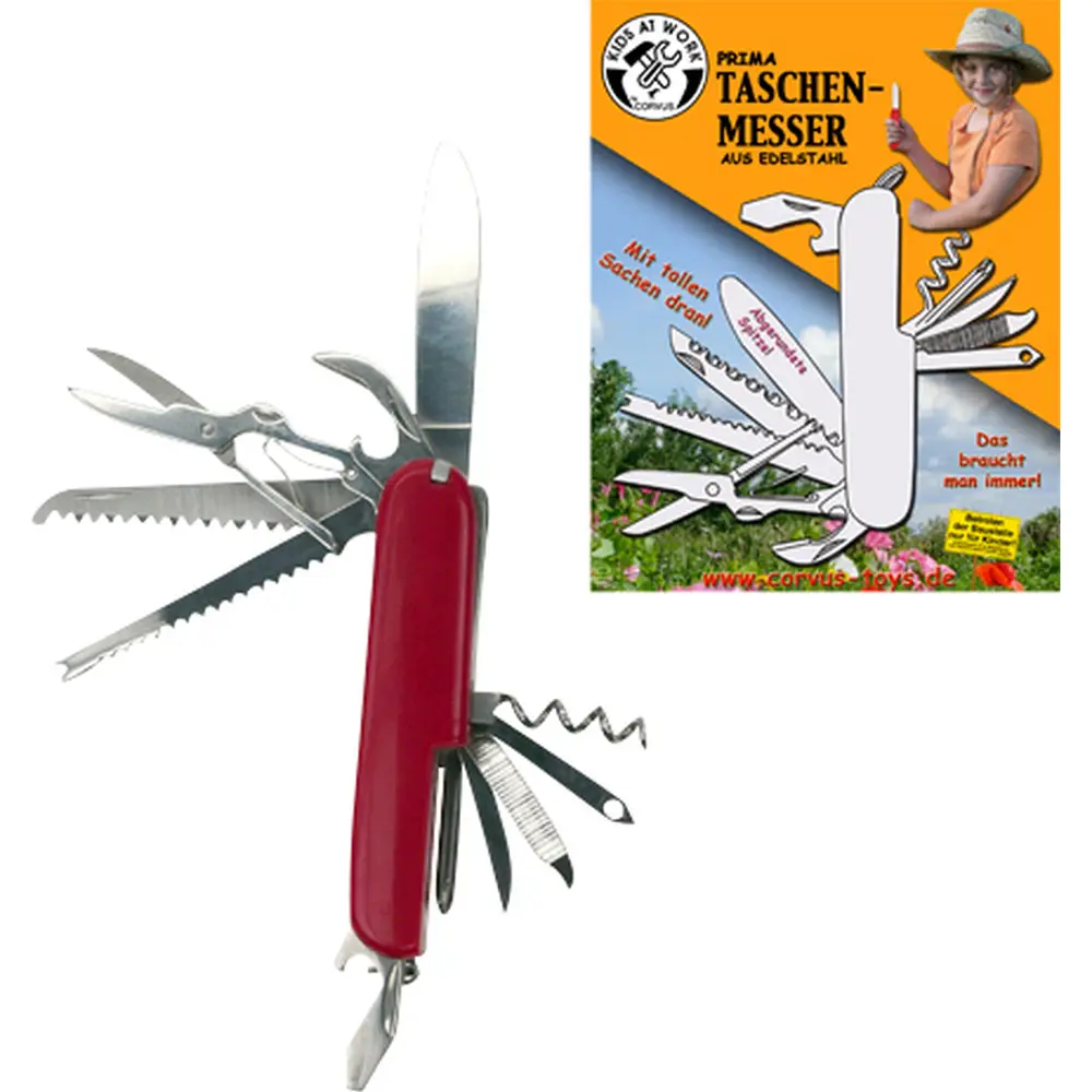 Kids at Work Kindertaschenmesser mit abgerundeter Spitze - multifunktional