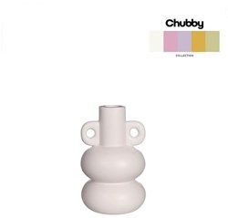 Chubby kaarsenhouder H12cm off white